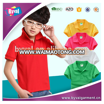 Wholesale Kids Clothing Polo Shirt 100%Cotton Blank Custom Printing Polo T shirt