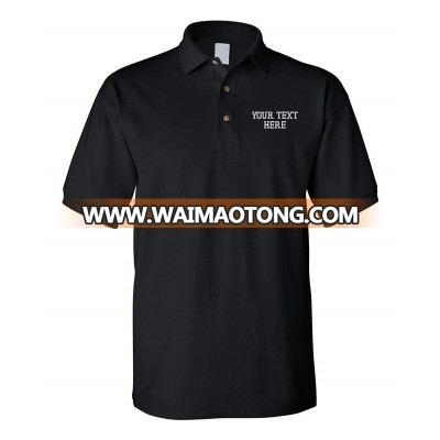 large clothing personalize your custom text on unisex adult button-end spread short sleeve cotton polo shirt golf shirt